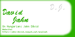 david jahn business card